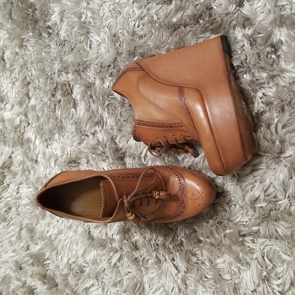 "GUCCI" Leather Wedges